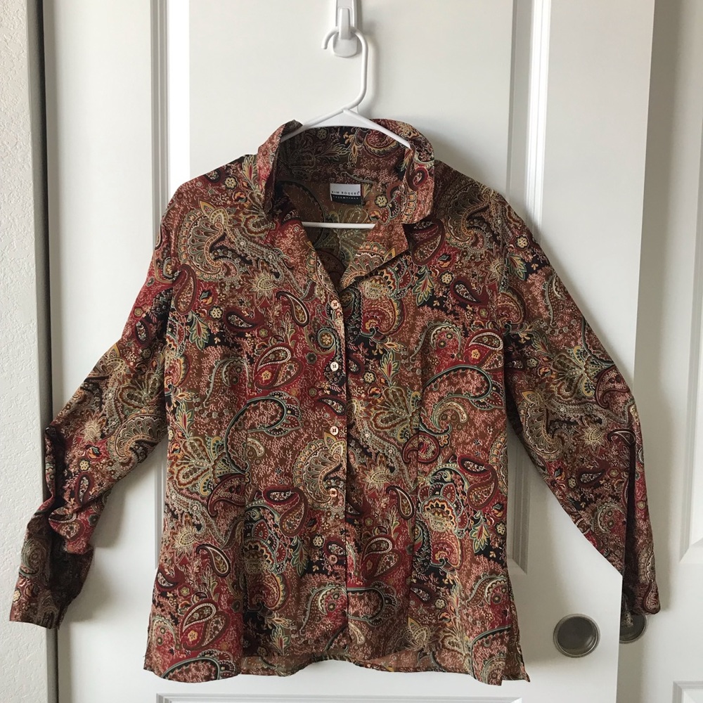 Kim Rogers Women’s Paisley Long Sleeve Top [M]
